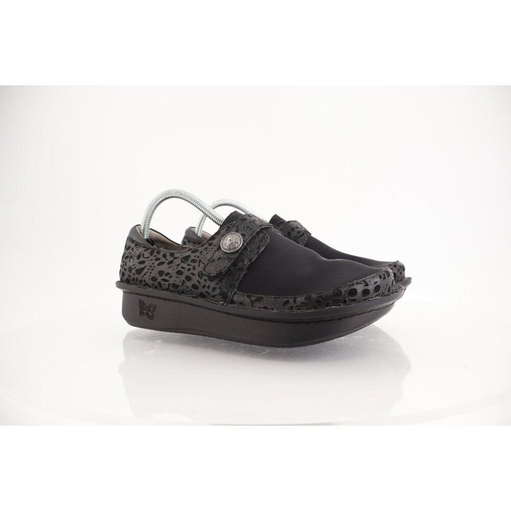Alegria Women's Dena Loafer Size 40 10 Slip On Nursing Shoe Black Leather